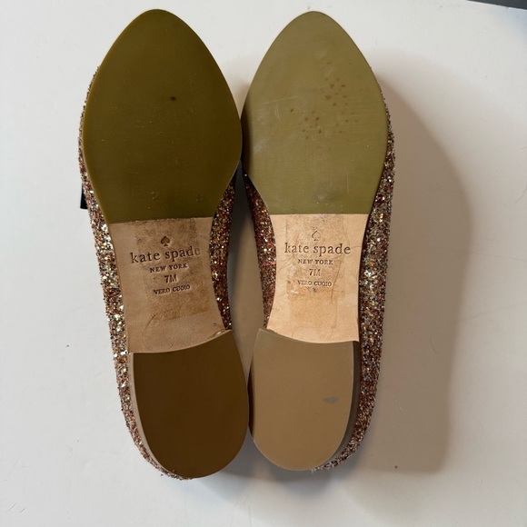 Kate Spade Brown and Black Flats with Floral Accents - Picture 7 of 8